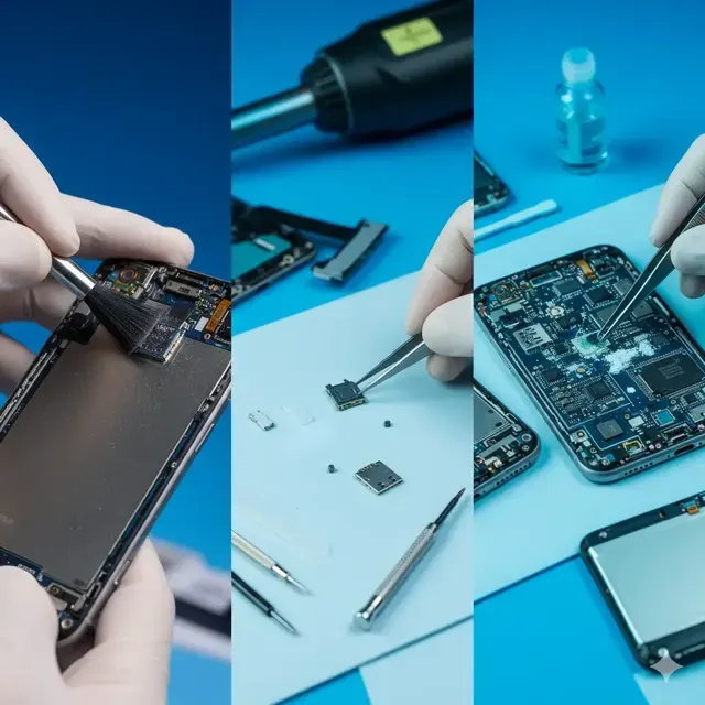 Expert mobile diagnostics engineer at work